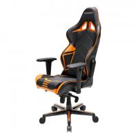 Компьютерное кресло DXRacer Racing OH/RV131 игровое, обивка: искусственная кожа, цвет: черный/оранжевый